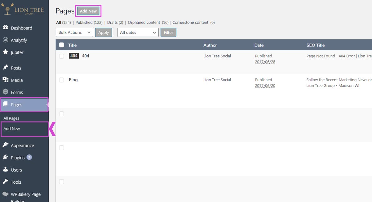 How to Add a New Page in WordPress