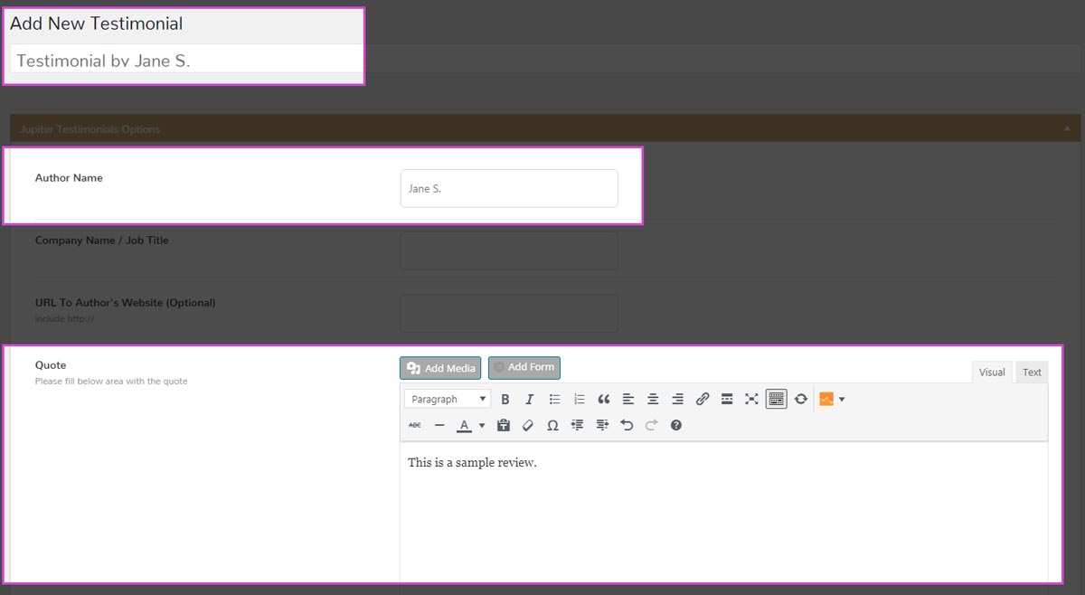 How to Add Testimonials to Your Website Using Jupiter for WordPress How to Add Testimonials to Your Website Using Jupiter for WordPress