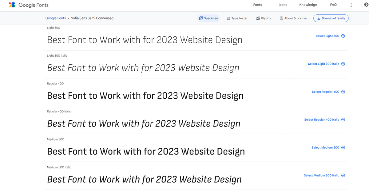 Sofia Sans Google Font