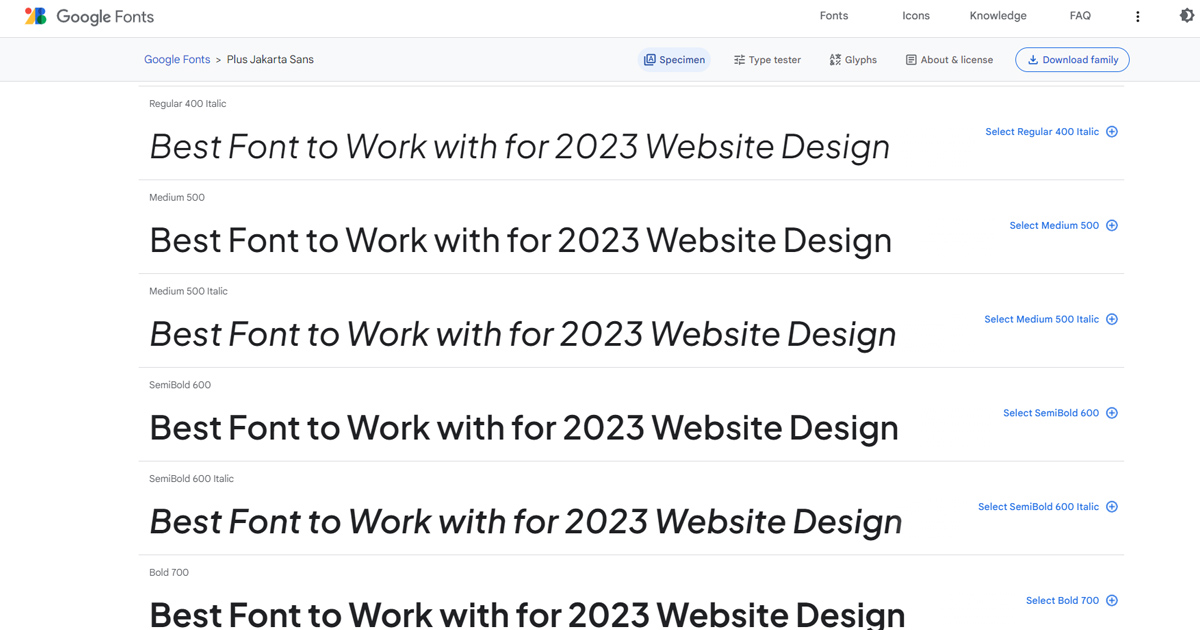 Plus Jakarta Sans Font