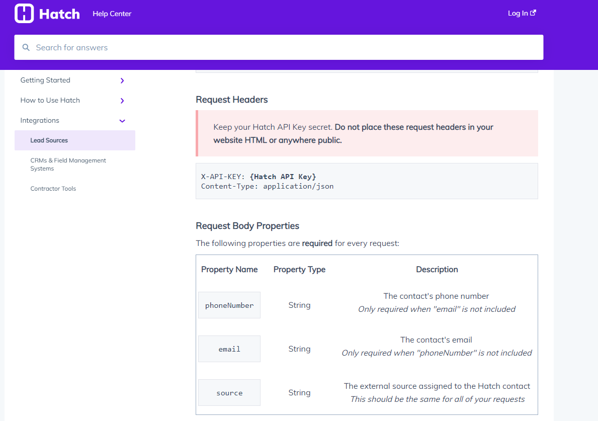 hatch app api documentation