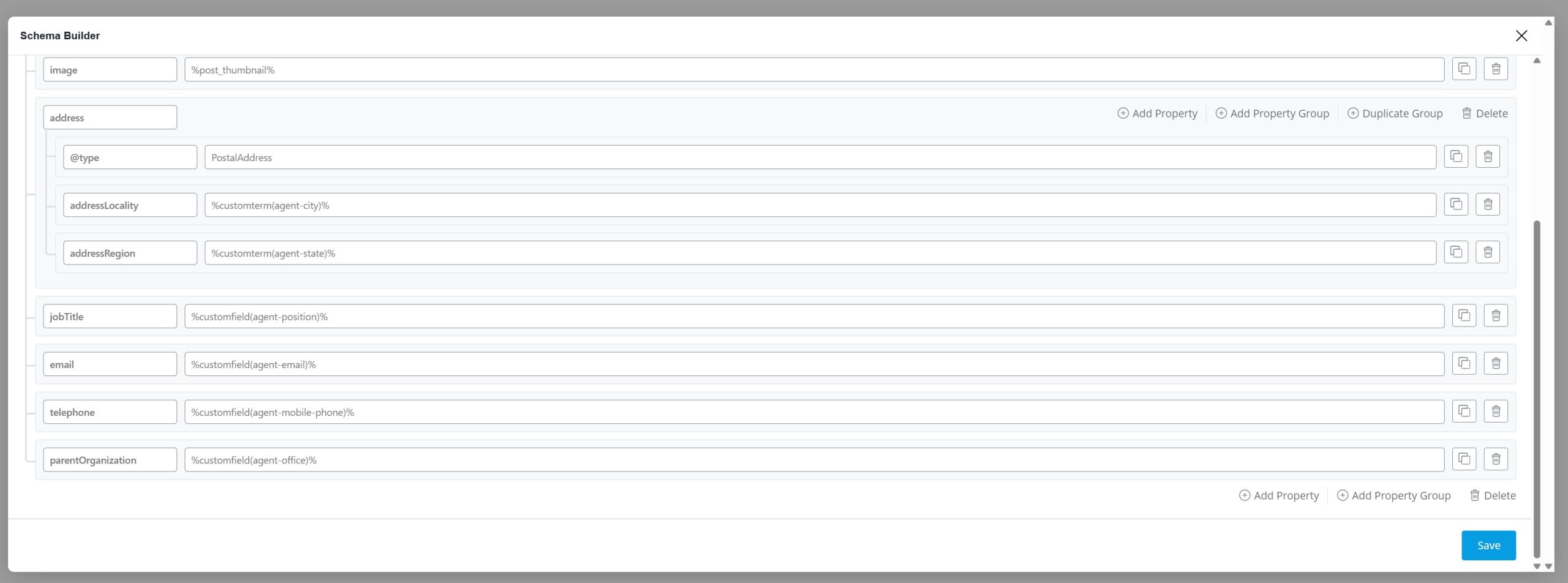 Custom Schema Example 2